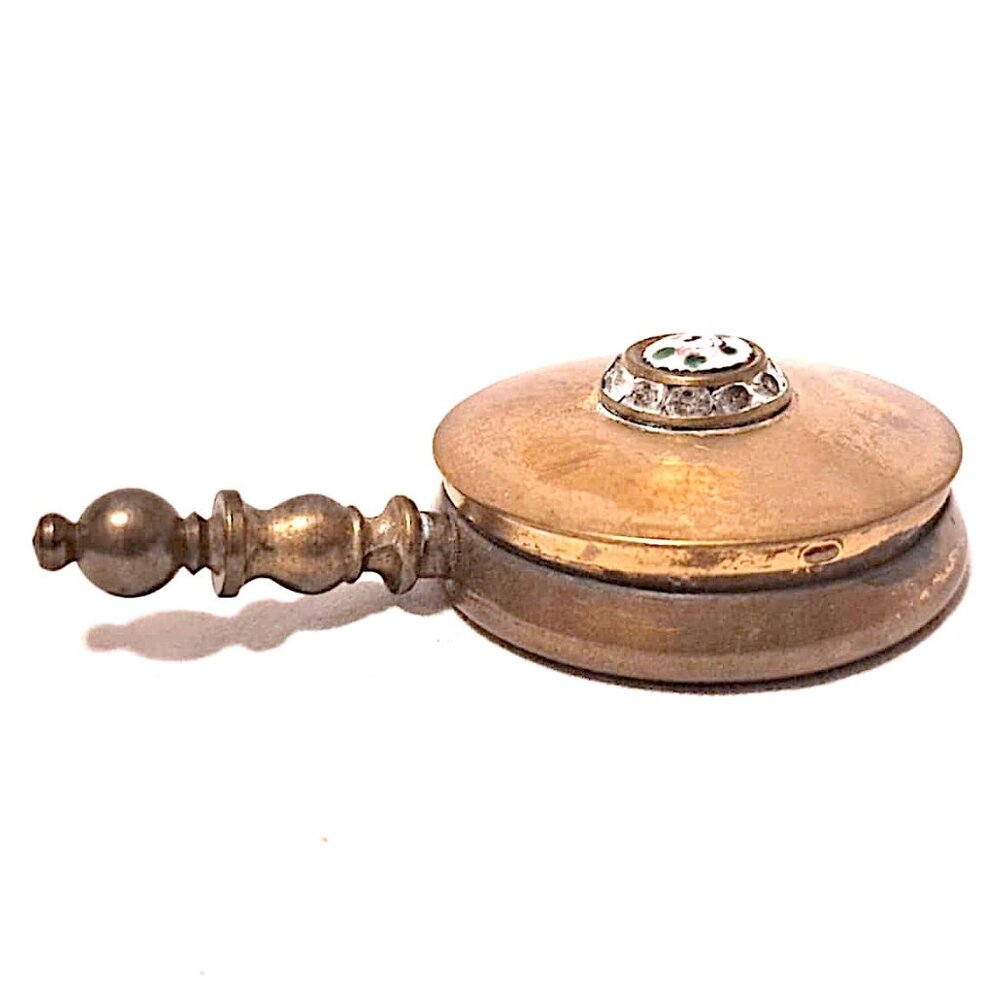VINTAGE MINI BRASS POCKET ASHTRAY 3" Total in length - Picture 3 of 8
